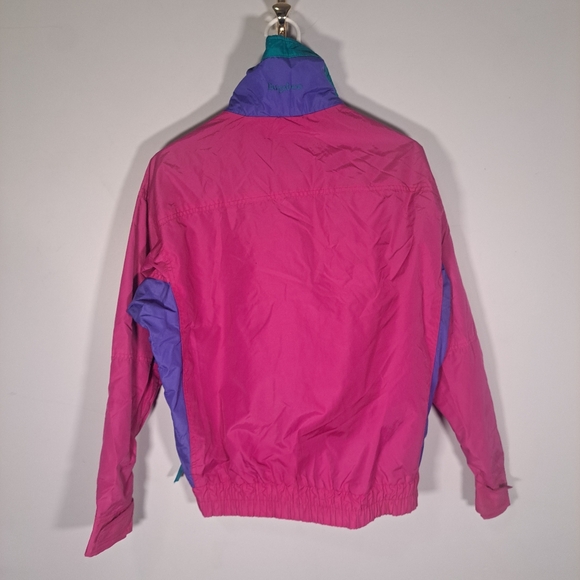 Vintage 90s Columbia Colourful Bugaboo Windbreaker Size Medium Pink Purple Blue - Picture 7 of 8